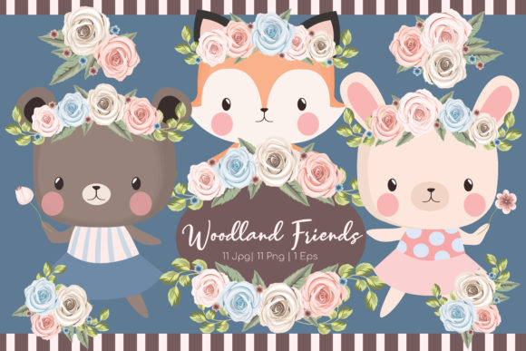 Download Woodland Friends Clipart Set - Woodland friends Collection