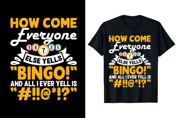 Download Casino Vintage Bingo T-shirt Design - Bingo Collection