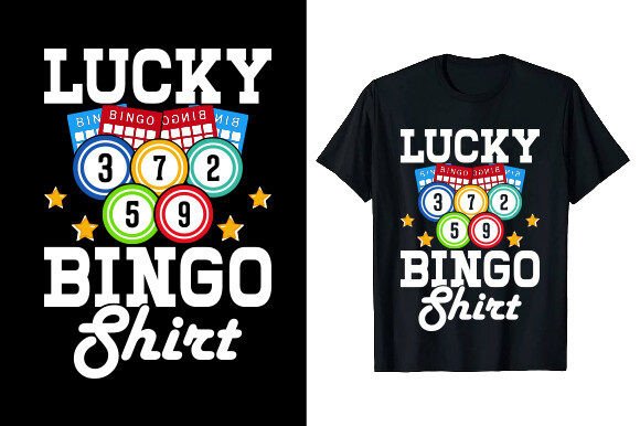 Download Casino Vintage Bingo T-shirt Design - Premium Resources
