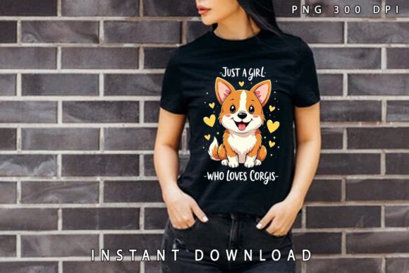 Download Just a Girl Who Loves Cute Corgis PNG - Premium Resources